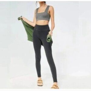 Anthropologie Saturday/Sunday Ruthie Leggings - Washed Black - Women's XXS